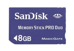SanDisk 8 GB Memory Stick PRO Duo Card   SDMSPD 8192 A11