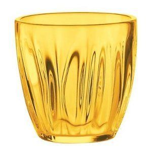   Acrylic Water Glass Kids Plastic Drinking Glass Short Glass Yellow