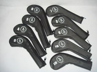 Set of 9 golf club iron head covers 3 SW Long neck NEW1