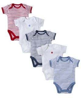 Mothercare Star Short Sleeve Bodysuits – 5 Pack   bodysuits 