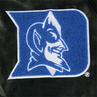 Duke Blue Devils Faux Leather Varsity Jacket 