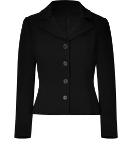 Ralph Lauren Black Wool Crepe St.Germain Jacket  Damen  Jacken 