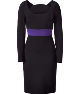 Versace Black/Purple Stretch Dress  Damen  Kleider   