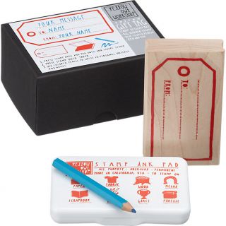 gift tag stamp activity kit in office accessories  CB2