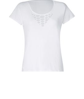 Zadig & Voltaire White Otto Cut Out Cotton T Shirt  Damen  T Shirts 