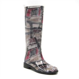 Ma Cri Black/Fuchsia Acquerello Wellington Boots 3cm Heel