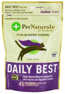 Pet Naturals of Vermont   Daily Best for Cats Soft Chews Chicken Liver 