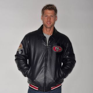 Mens G III San Francisco 49ers Post Game Pleather Jacket    