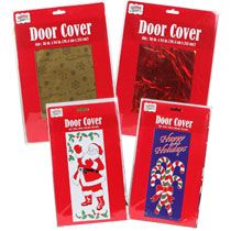 Bulk Christmas House Plastic Door Covers at DollarTree