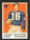Frank Gifford New York Giants 1959 Topps Card #20