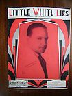 Vintage Sheet Music 1930 Little White Lies Piano Vocal Ukelele 