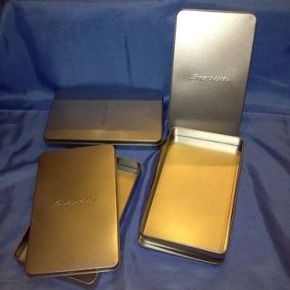 4pack ) Snap on Tin Metal Gift Storage Tool Box Case Organizer 6 X 