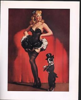 Lucky dog by Gil Elvgren created 1948 Gorgeous Blonde dancer 10x12 