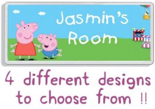 Peppa Pig Personalised Bedroom Door Plaque / Sign *ANY NAME* FREE UK P 
