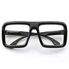 New Vintage Indie Large Hipster Block Thick Square Frame Clear Lens 