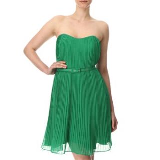 French Connection Green Shelby Pleated Dress