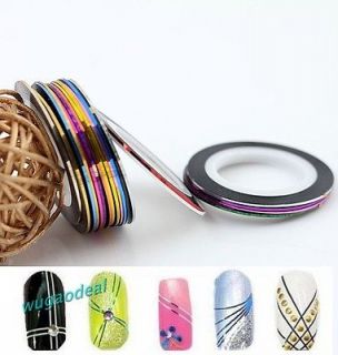   Colors Uesful Rolls Striping Tape Line Nail Art Decoration Sticker