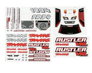 Traxxas Decal Sheets Rustler VXL [TRA3713R]  Stickers & Decals   A 