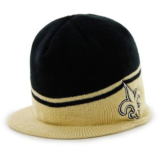 Mens 47 Brand New Orleans Saints Powerback Visor Knit Hat    