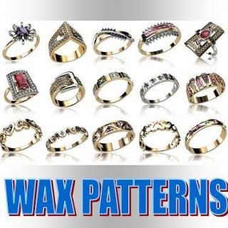 15 ladies ring wax patterns for casting gold jewelry #3
