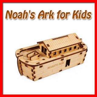 Noahs Ark for Kids 10   Wooden Model Kit /Wood/Interior​​/Decor 