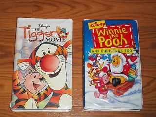 Lot of 2 Disney Winnie the Pooh and Christmas Too VHS Video The Tigger 