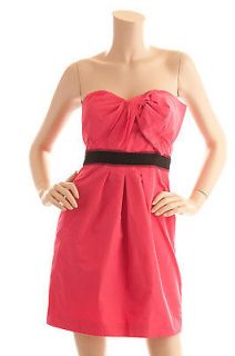 BCBG MAX AZRIA NEON PINK STRAPLESS SWEETHEART COCKTAIL DRESS SIZE 12
