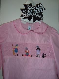 HALLOWEEN WITCHES 2 2T SMOCKED SILLY GOOSE VIVE LA FETE GIRL BOUTIQUE 