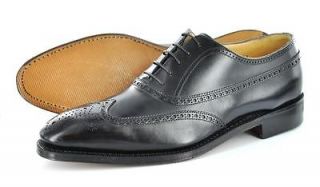 New Gravati Mens Shoes Wing Tip 17741 Black   MADE IN ITALY $575