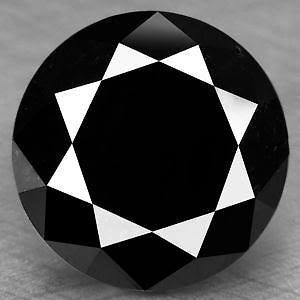 Ten Carat Round Brilliant Natural Loose Black Diamond Solitaire   Sort 