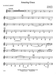 Look inside Amazing Grace B flat Bass Clarinet   Sheet Music Plus