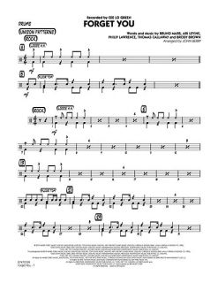 Look inside Forget You   Drums   Sheet Music Plus
