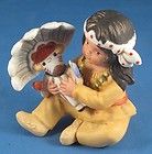 Vintage Greg Perillo Sagebrush Kids Figurine Boy with Kachina Doll 