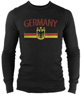 Germany Crest Mens Thermal T Shirt Tee German Country Flag World Cup 