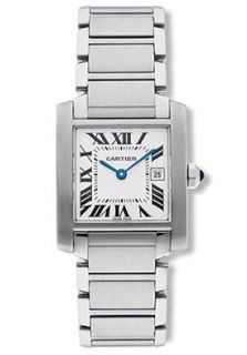 Relojes de Cartier W51011Q3,Tanque Francaise de acero inoxidable 