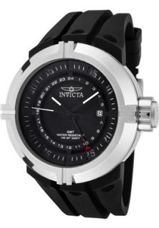 Invicta 0832 Watches,Mens Force GMT Black Dial Black Polyurethane 