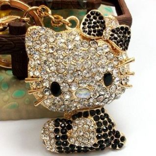   Kitty Cat Fashion Swarovski Crystal Charm Pendant Key Bag Chain Gift