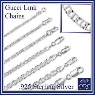 GUCCI LINK Mariner Chain SOLID .925 STERLING SILVER Made in Italy 