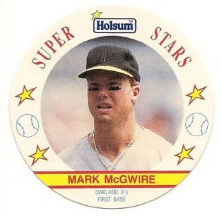 1991 HOLSUM SUPERSTARS DISC MARK McGWIRE OAKLAND As #16