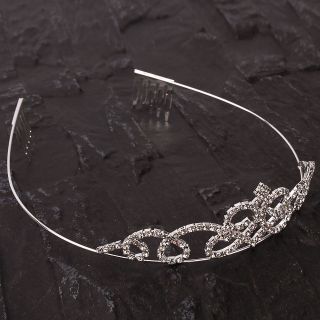 Stylish Rhinestone Crown Headband Fashion Tiara Hair Jewelry