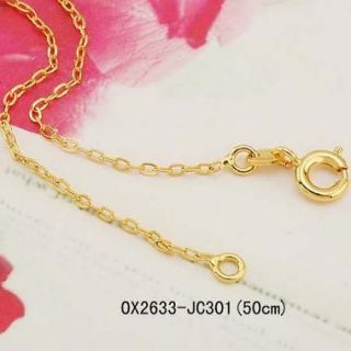 50cm 9K yellow gold filled womens chain necklace 1.5g