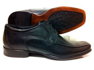 NEW Mens IKON HARLEM Black Leather Lace Up Shoes UK 6 To 11