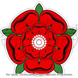RED ROSE OF LANCASTER Fleur ANGLETERRE UK Vinyle Sticker Autocollant 4 