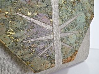   Unique Canvas and Cork Sea Foam Lilac Convertible Shoulder Bag Purse