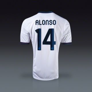 adidas Xabi Alonso Real Madrid Youth Home Jersey 12/13  SOCCER