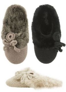 Ruby + Ed Fur Collar Knit Mule   Free Delivery   feelunique
