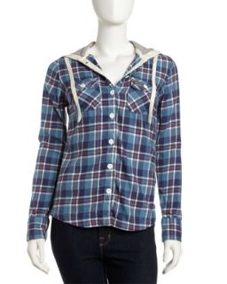 Flannel Hooded Shirt   