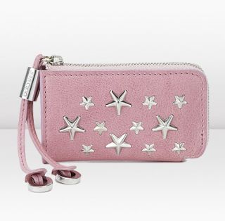 Jimmy Choo  Roma  Peony Calf Leather With Stars Coin Purse 