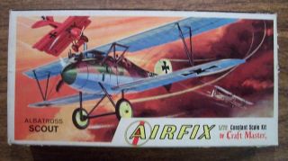 OLD AIRFIX USA ISSUE 1/72 ALBATROSS SCOUT #1003 30 COMPLETE WWI GERMAN 