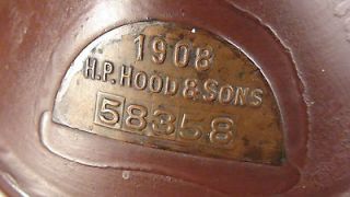 SwaggerPlace *1908* HOOD & SONS METAL MILK CAN CREAM CAN ANTIQUE 